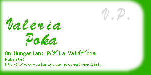 valeria poka business card